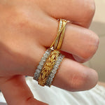 Criss - Cross Pavé Ring - floysun