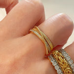 Criss - Cross Pavé Ring - floysun