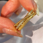 Criss - Cross Pavé Ring - floysun