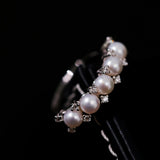 Crown Bloom Adjustable Pearl Ring - floysun