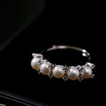Crown Bloom Adjustable Pearl Ring - floysun