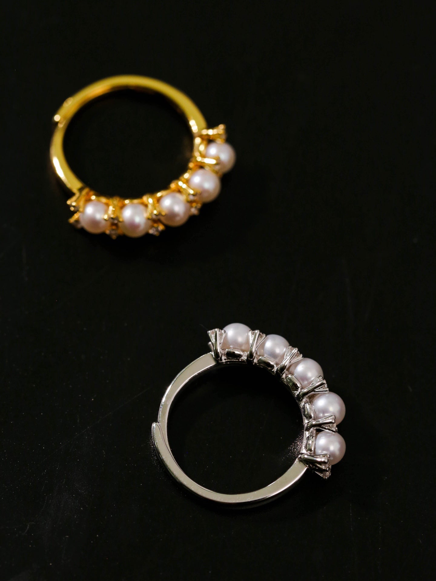 Crown Bloom Adjustable Pearl Ring - floysun