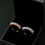Crown Bloom Adjustable Pearl Ring - floysun