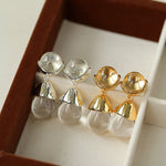 Crystal Dewdrop Earrings - Gold - floysun