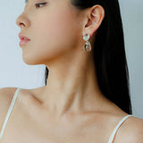 Crystal Dewdrop Earrings - Silver - floysun