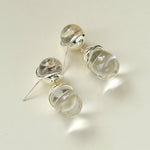 Crystal Dewdrop Earrings - Silver - floysun