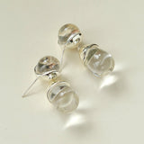 Crystal Dewdrop Earrings - Silver - floysun