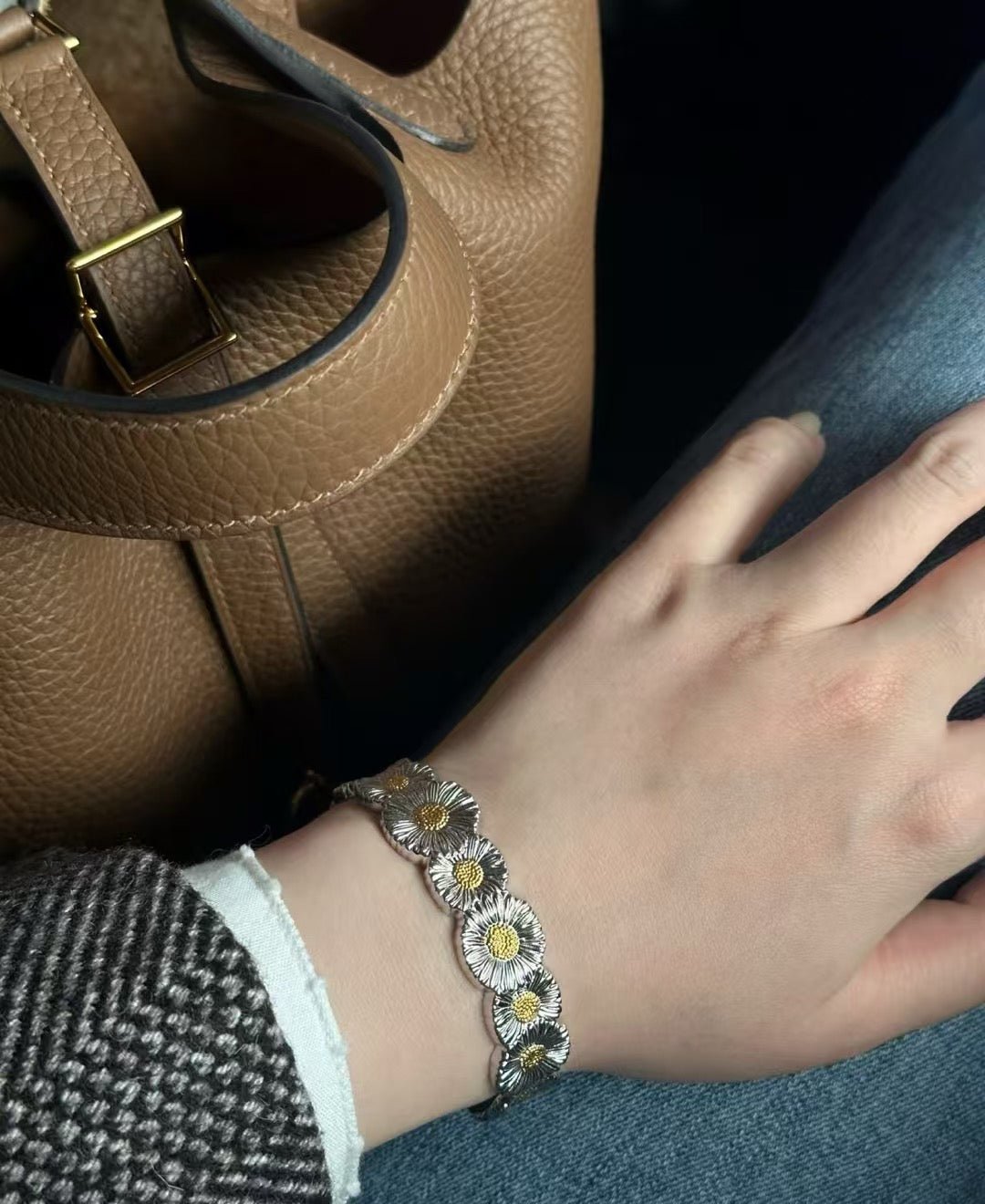 Daisy Bloom Open Cuff Bracelet - floysun