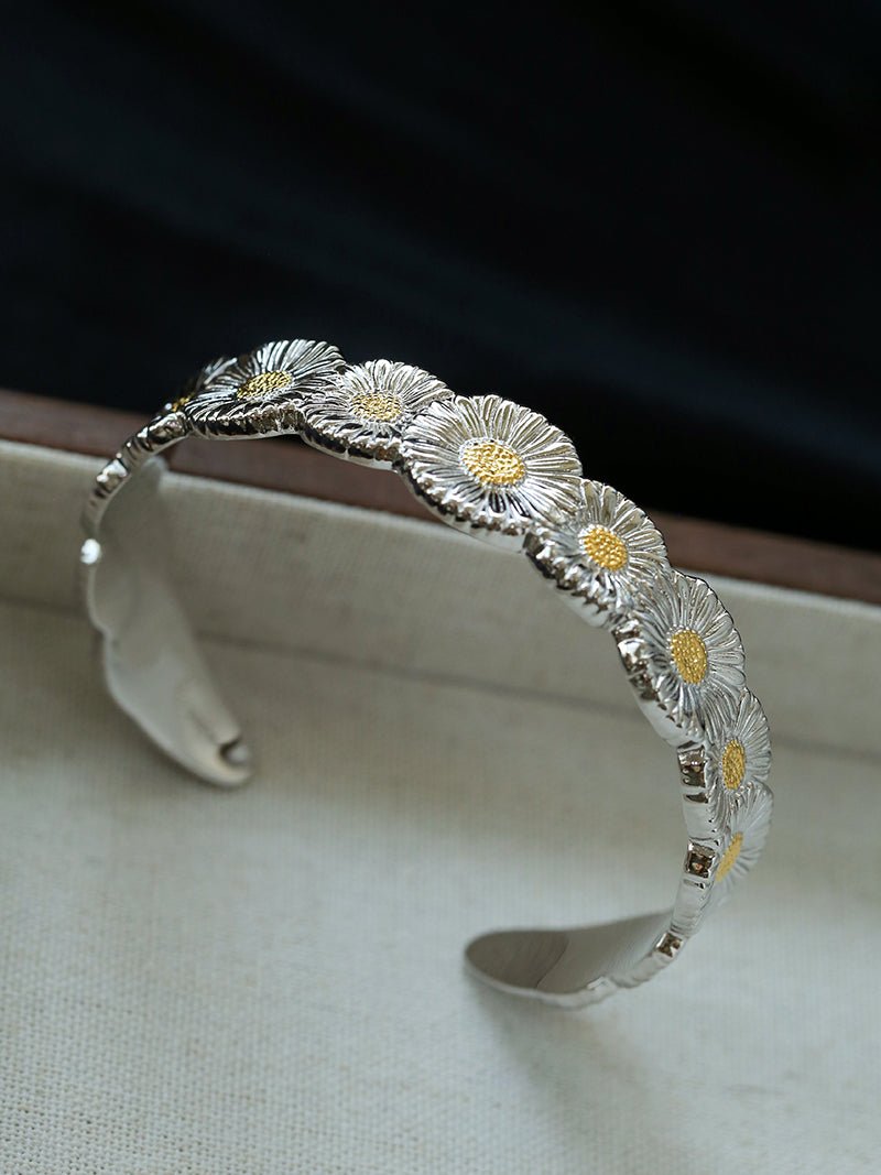 Daisy Bloom Open Cuff Bracelet - floysun