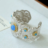 Daisy Bloom Wide Open Cuff – Agate Edition - floysun