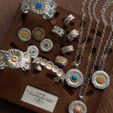 Daisy Bloom Wide Open Cuff – Agate Edition - floysun