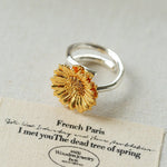 Daisy Flower Ring - Matte Gold - floysun