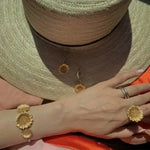 Daisy Flower Ring - Matte Gold - floysun