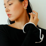 Daisy Long Earrings Metallic Vintage Chic - floysun