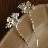 Daisy Long Earrings Metallic Vintage Chic - floysun