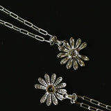 Daisy Pendant Necklace Solid 925 Sterling Silver Unisex - floysun