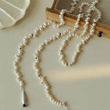 Dance of Pearls Natural Irregular Pearl Long Necklace - floysun