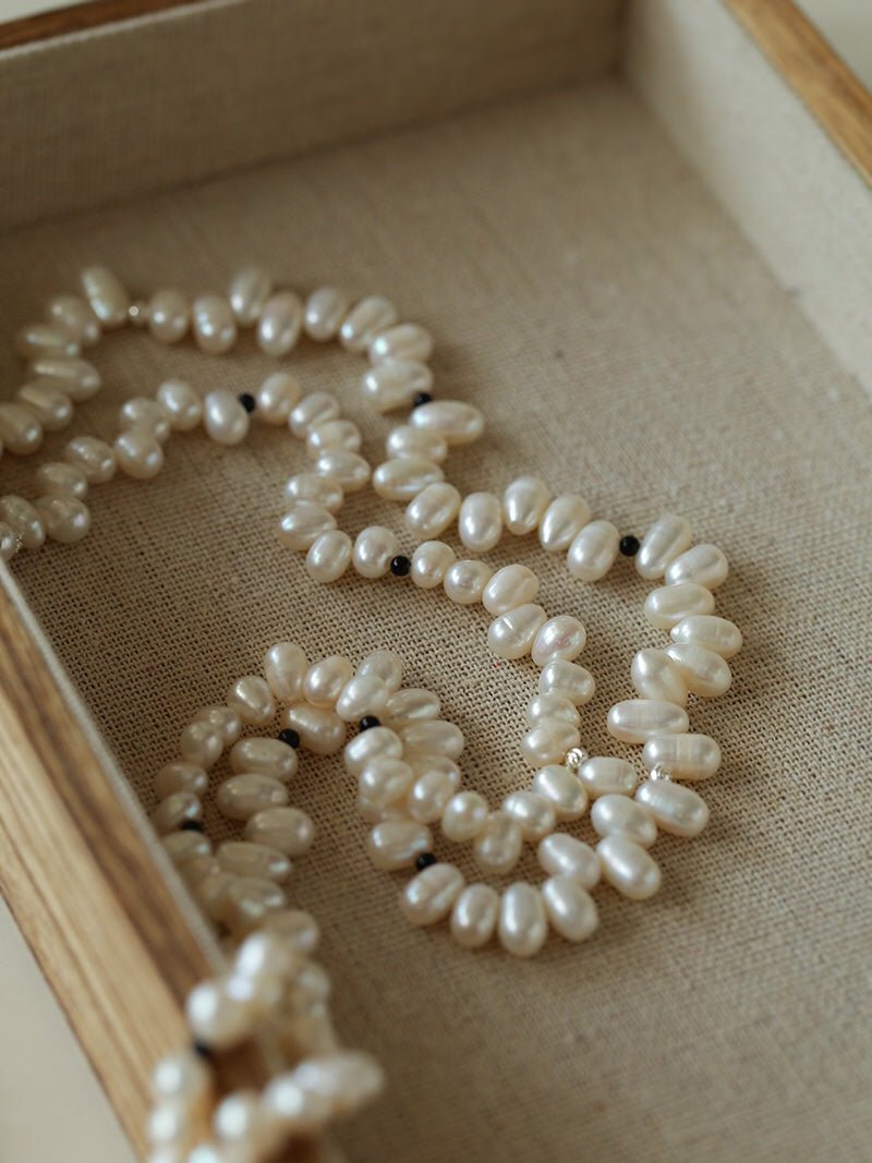 Dance of Pearls Natural Irregular Pearl Long Necklace - floysun