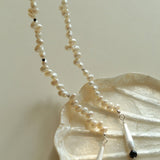 Dance of Pearls Natural Irregular Pearl Long Necklace - floysun