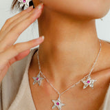 Dazzling Stars Pentagram Planet Element Earrings Gold - floysun