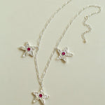 Dazzling Stars Pentagram Planet Element Necklace Silver - floysun