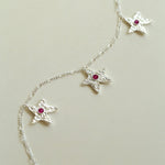 Dazzling Stars Pentagram Planet Element Necklace Silver - floysun