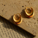 Designer 925 Sterling Silver Matte Heavy Texture Irregular Earrings - floysun