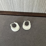 Designer 925 Sterling Silver Matte Heavy Texture Irregular Earrings - floysun