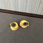 Designer 925 Sterling Silver Matte Heavy Texture Irregular Earrings - floysun