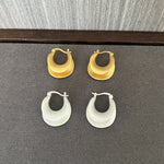 Designer 925 Sterling Silver Matte Heavy Texture Irregular Earrings - floysun