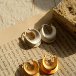 Designer 925 Sterling Silver Matte Heavy Texture Irregular Earrings - floysun