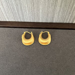 Designer 925 Sterling Silver Matte Heavy Texture Irregular Earrings - floysun