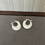 Designer 925 Sterling Silver Matte Heavy Texture Irregular Earrings - floysun