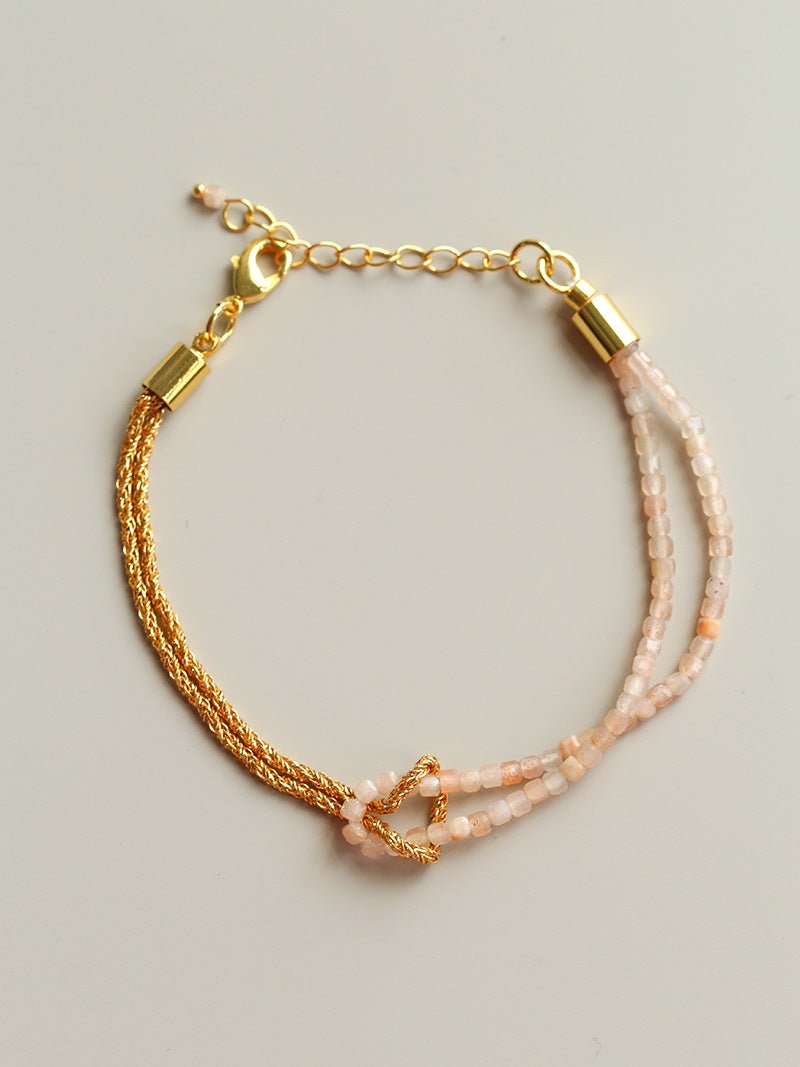 Designer Double Chain & Mixed Natural Stone Bracelets - floysun