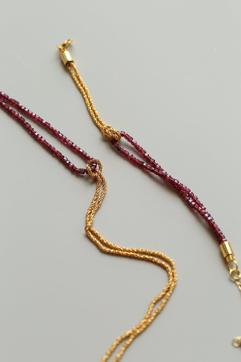 Designer Double Chain & Mixed Natural Stone Bracelets - floysun