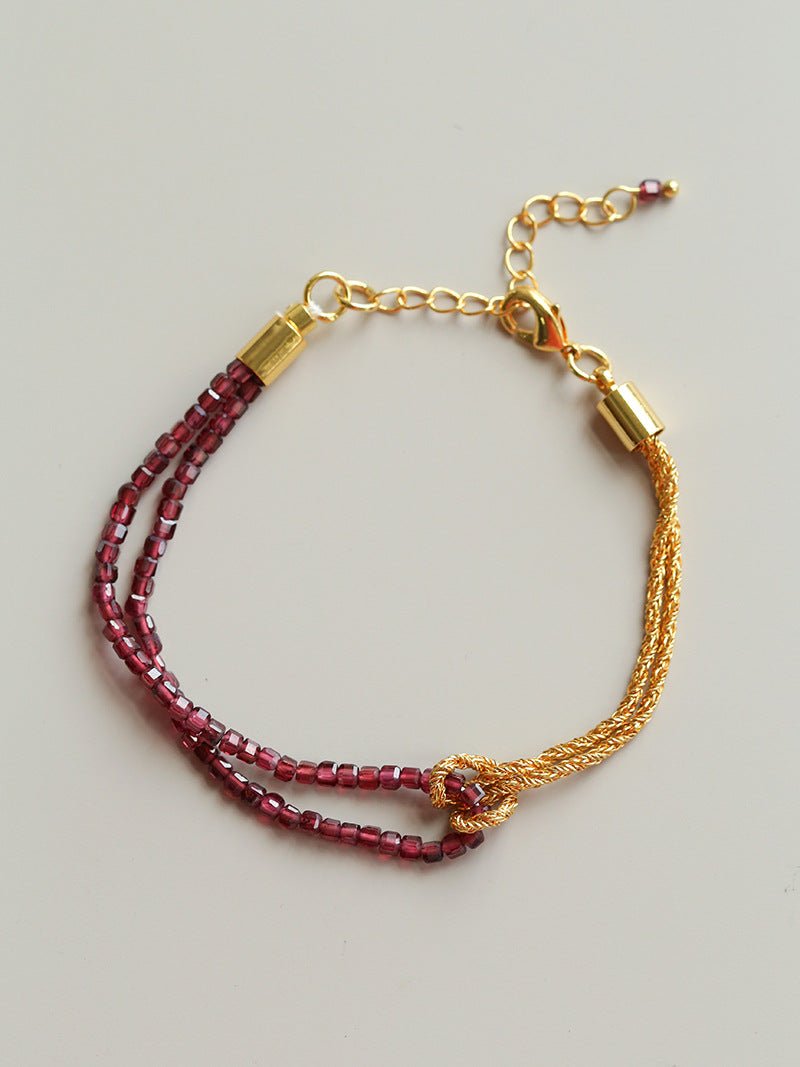 Designer Double Chain & Mixed Natural Stone Bracelets - floysun