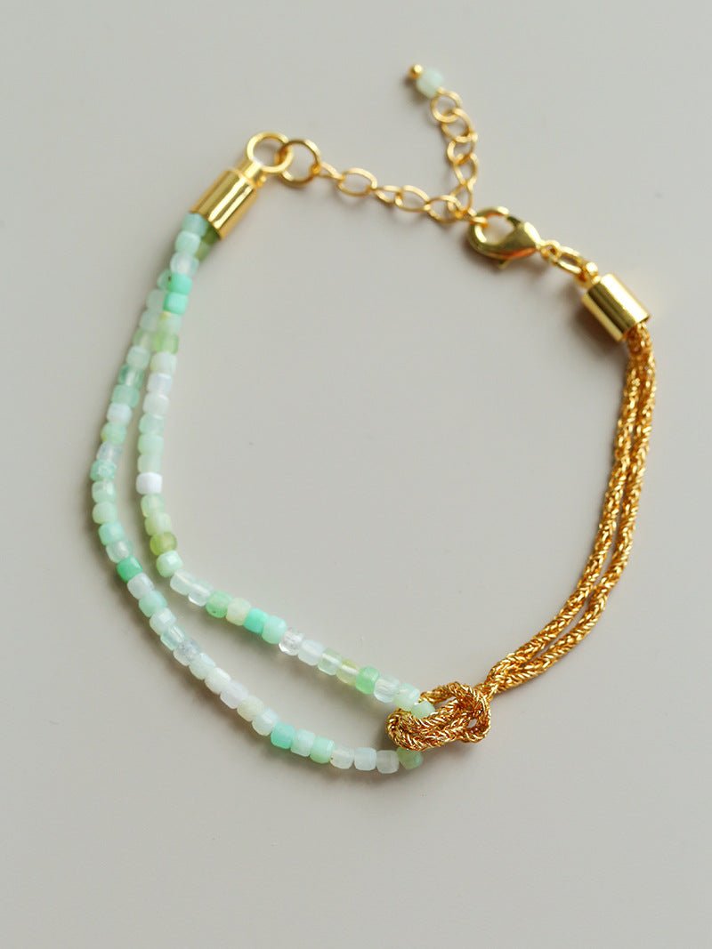 Designer Double Chain & Mixed Natural Stone Bracelets - floysun