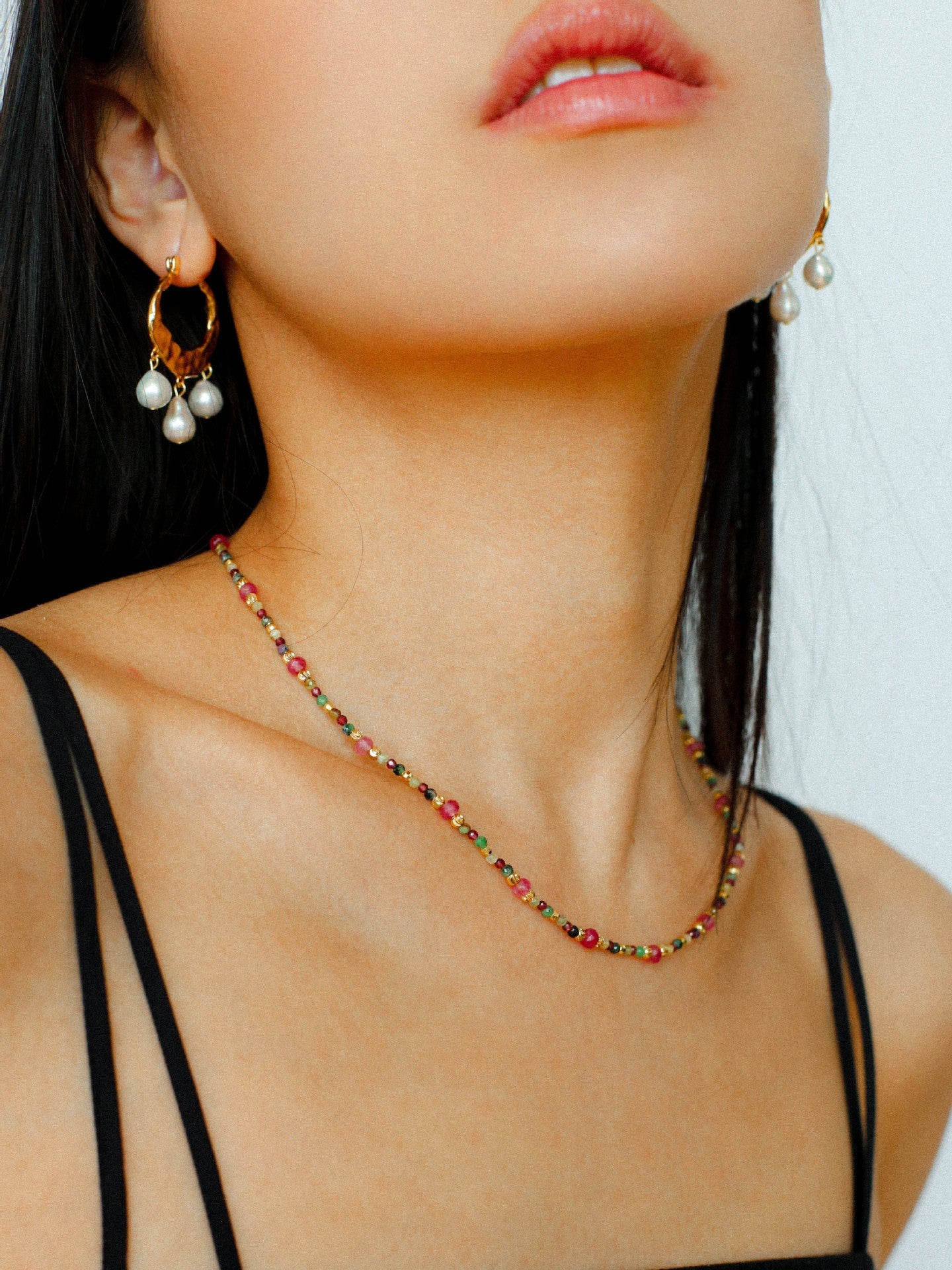Designer Geometric Three - Drop Pearl Earrings - floysun