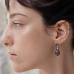 Dewdrop Earrings with Crystal, Onyx, Grey Agate & Tiger’s Eye - floysun