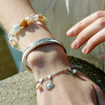 Dopamine Beaded Wave Bracelet – Blue Amazonite Edition - floysun
