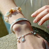 Dopamine Beaded Wave Bracelet – Blue Amazonite Edition - floysun