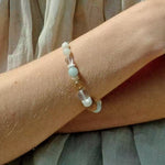 Dopamine Beaded Wave Bracelet – Blue Amazonite Edition - floysun