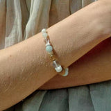 Dopamine Beaded Wave Bracelet – Blue Amazonite Edition - floysun