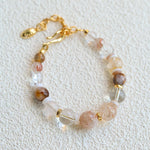 Dopamine Beaded Wave Bracelet – Golden Brown Aventurine Edition - floysun