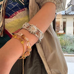 Dopamine Beaded Wave Bracelet – Golden Brown Aventurine Edition - floysun