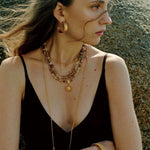Dopamine Beaded Wave Necklace – Golden Brown Aventurine Edition - floysun