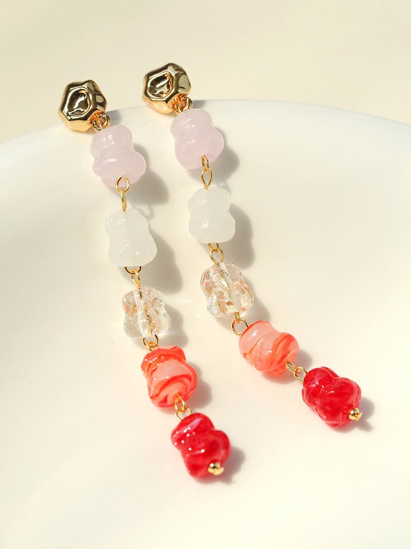 Dopamine Candy Drop Earrings – Strawberry Kiss - floysun