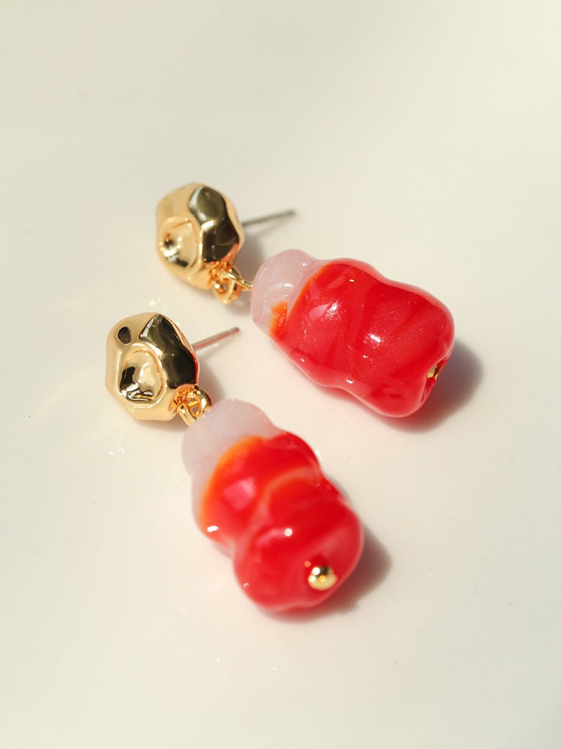 Dopamine Candy Drop Earrings – Strawberry Kiss - floysun