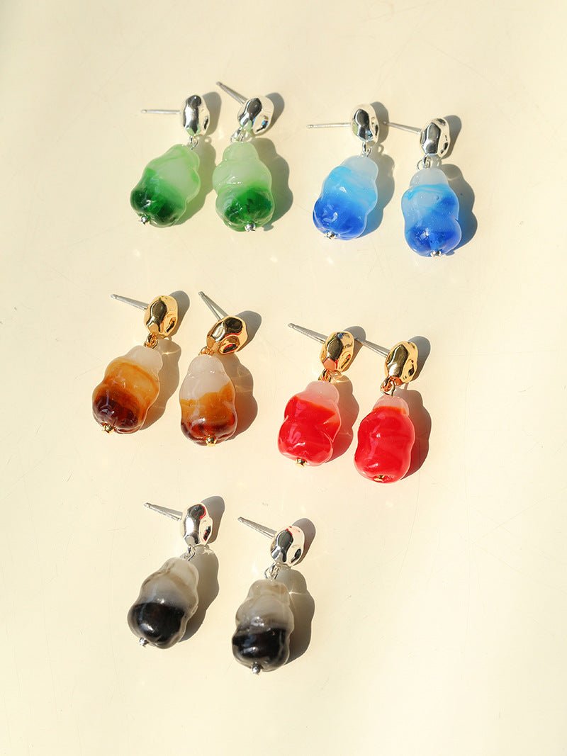 Dopamine Candy Drop Glass Earrings – Ocean Pop - floysun