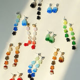 Dopamine Candy Drop Glass Earrings – Ocean Pop - floysun